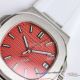 PPF Patek Philippe Nautilus 5711 red dial white strap watches (3)_th.jpg